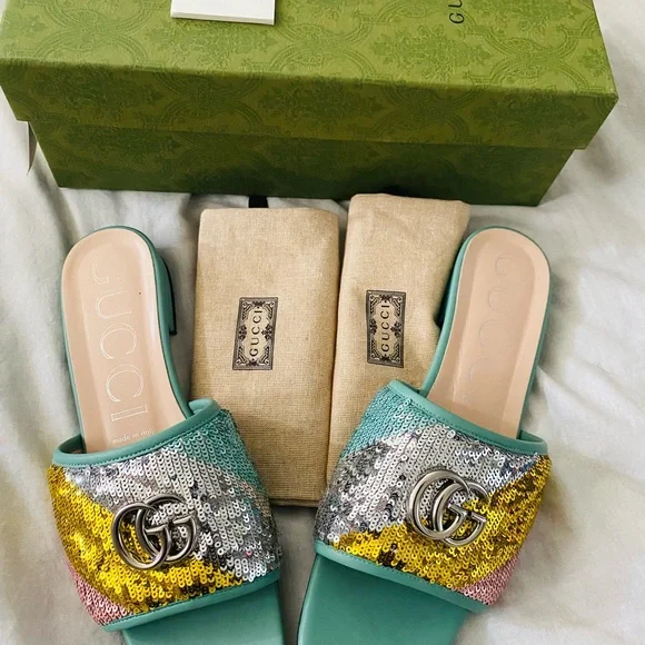 Gucci Sequin Multico Flat - Picture 3 of 11